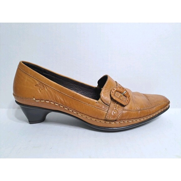 Pikolinos Women's 8.5-9 Slip On Low Heel Loafer Pumps Brown Leather Southwest - Picture 2 of 10